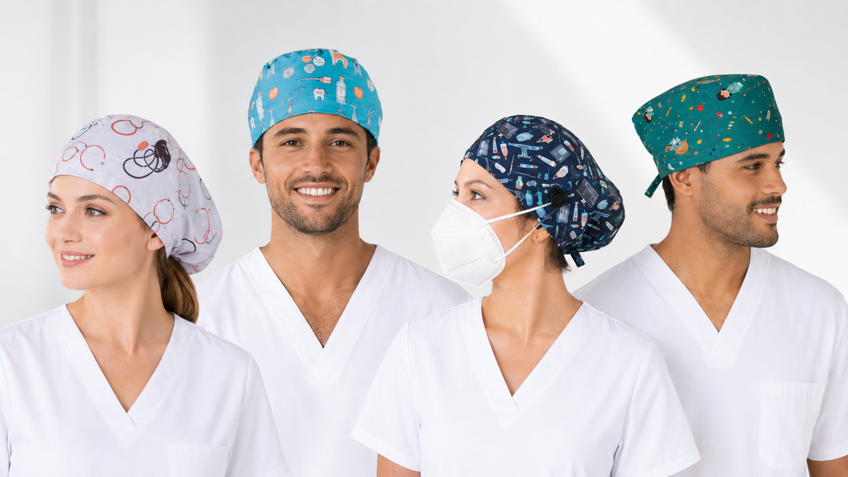 Gorros de Quirófano para Mujer y Hombre: Pelo Largo, Pelo Corto y Personalizados