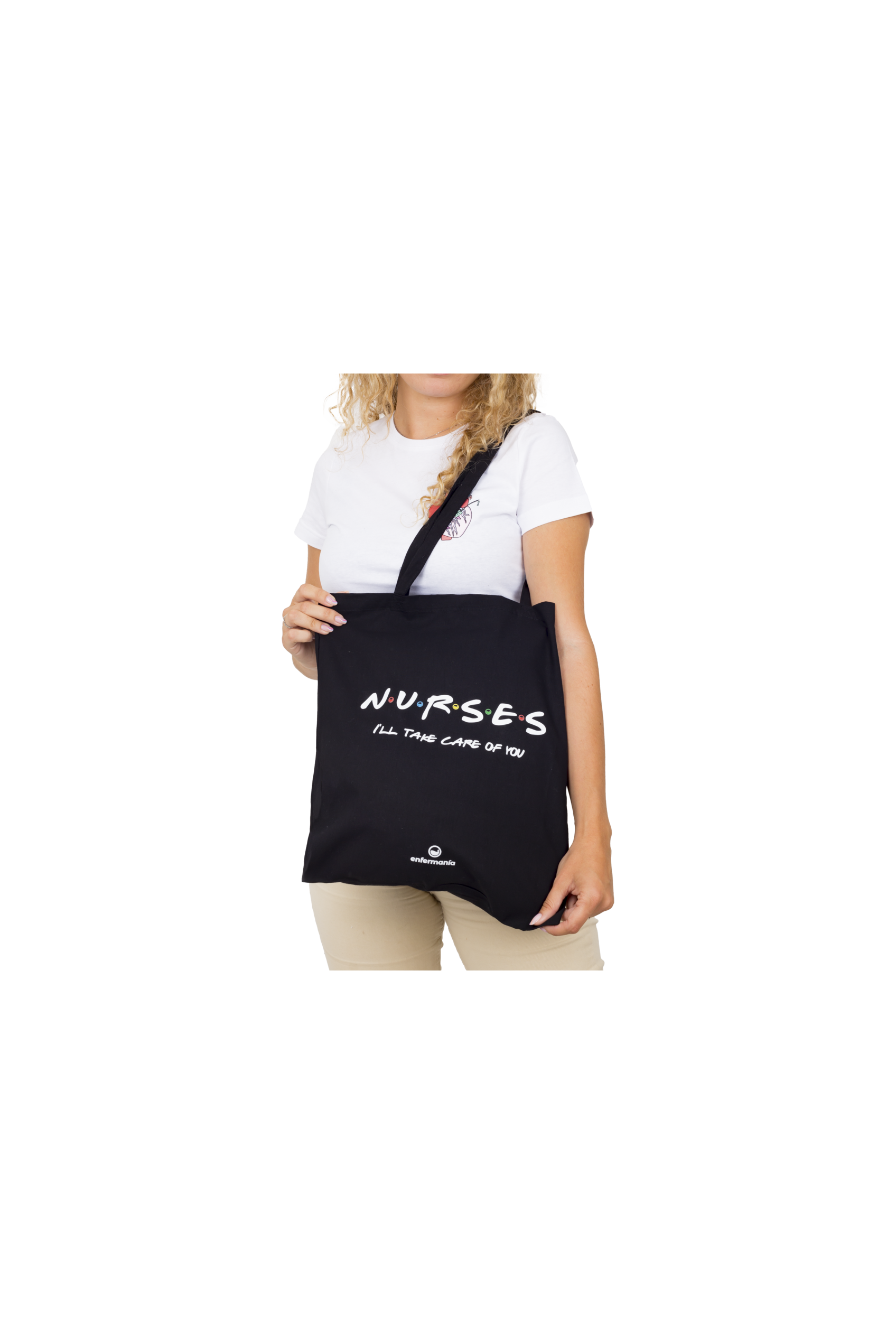 Bolsa Tote negra - estampada-5