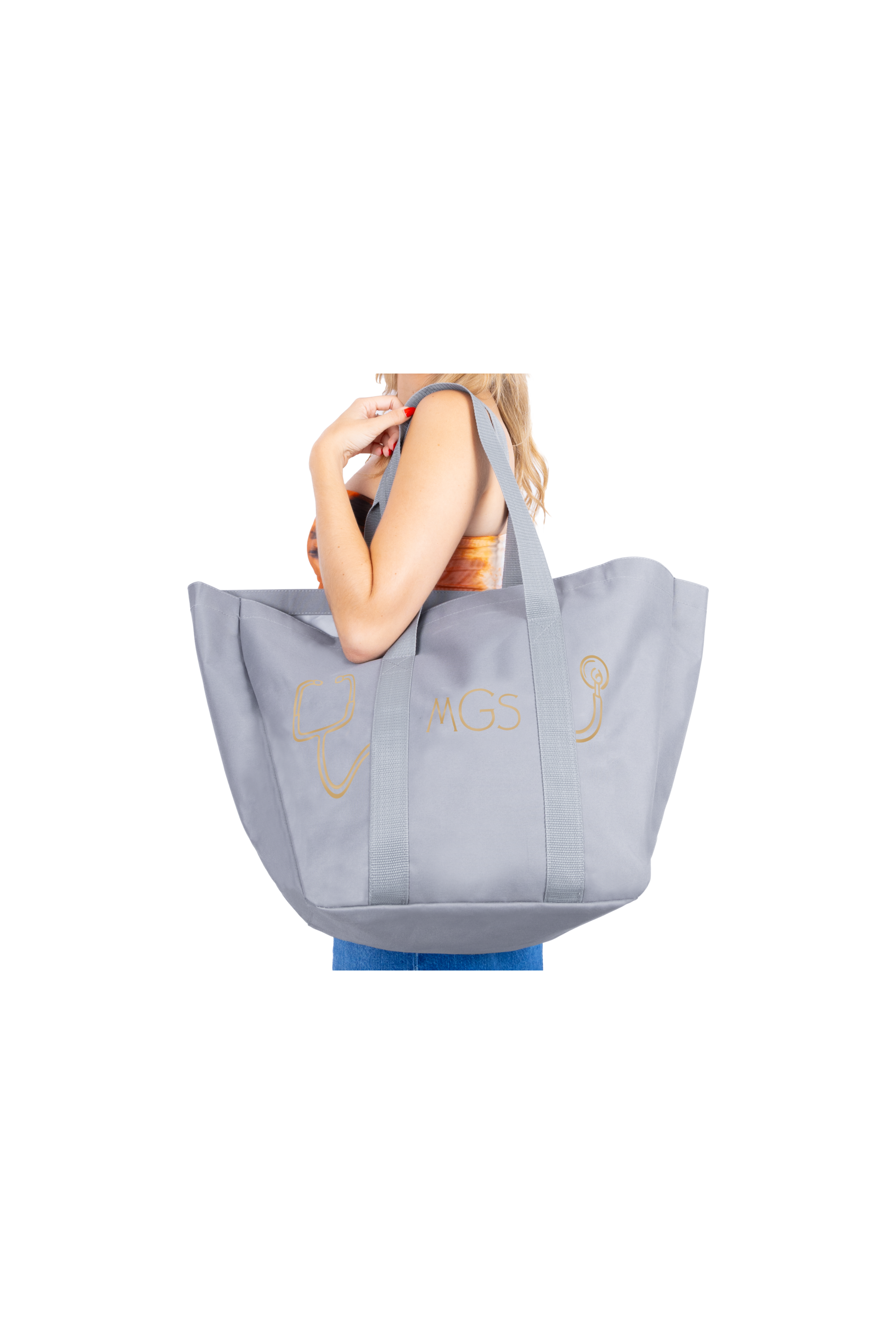 Bolsa Tote gris fonendo personalizado