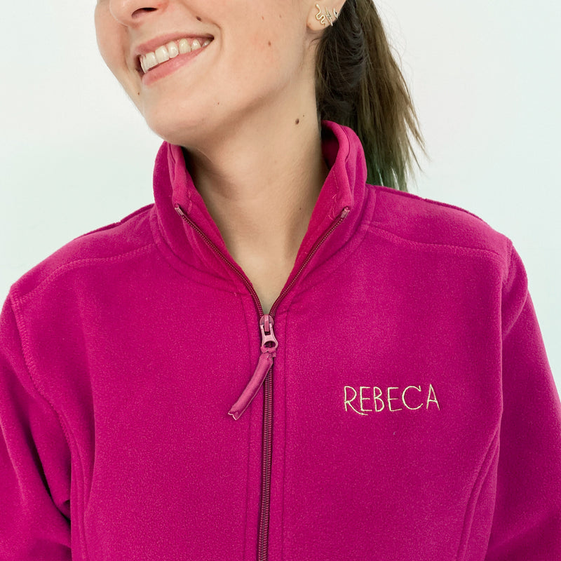 Personalized Women's Fleece Lining - Fuchsia-zoom-