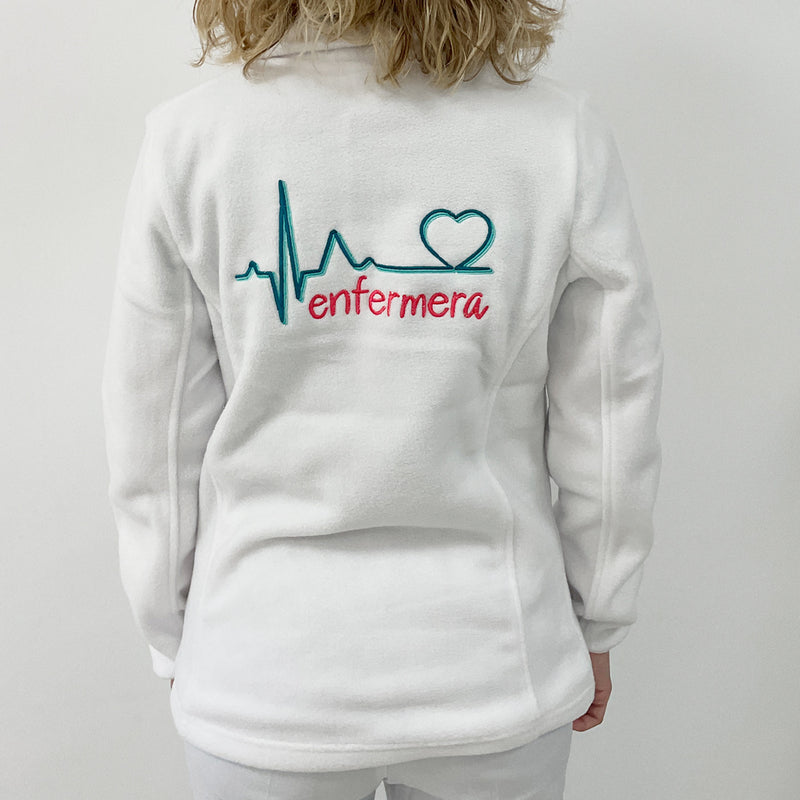 Forro Polar Sanitario Mujer Bordado Personalizado – Blanco-zoom-
