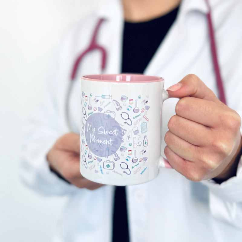 Pink ceramic mug - Care Collection-zoom-