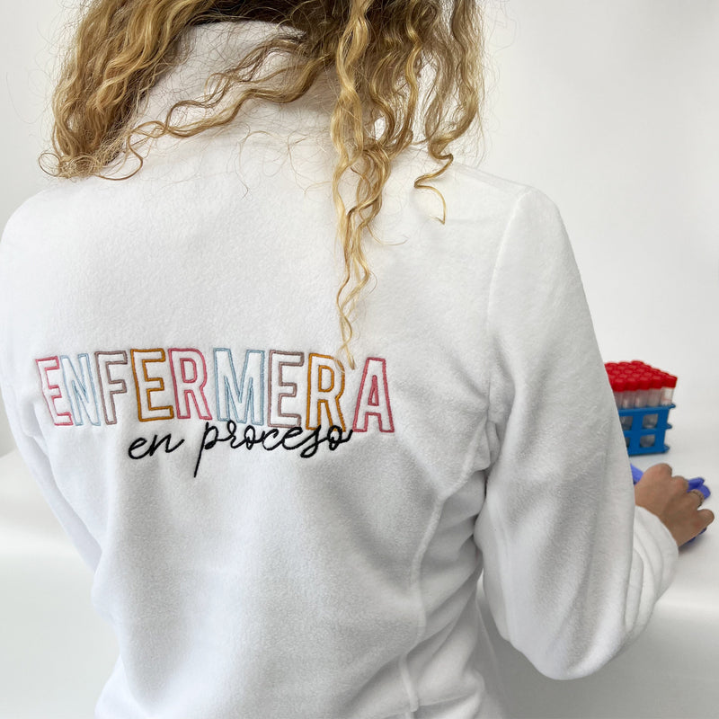 Forro Polar Sanitario Mujer Bordado Personalizado – Blanco-zoom-