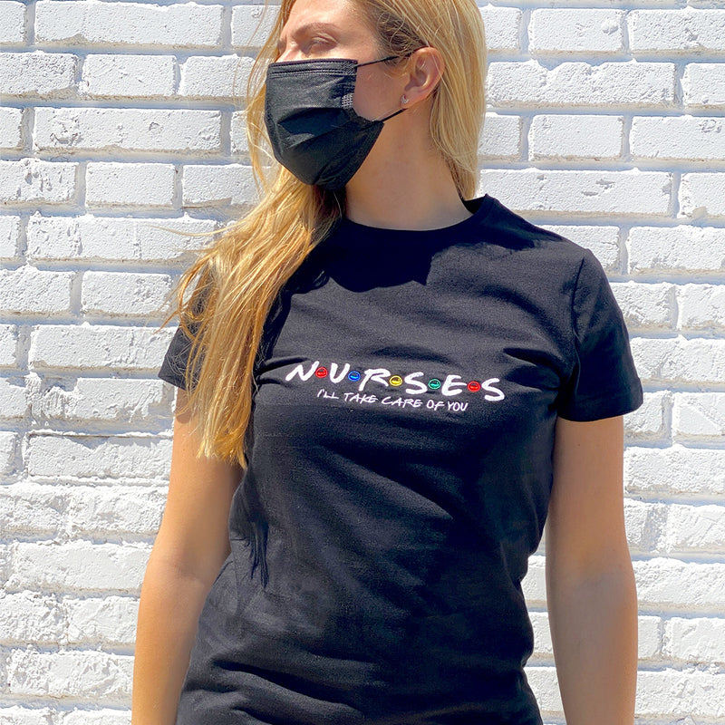 Camiseta negra mujer - estampada-zoom-