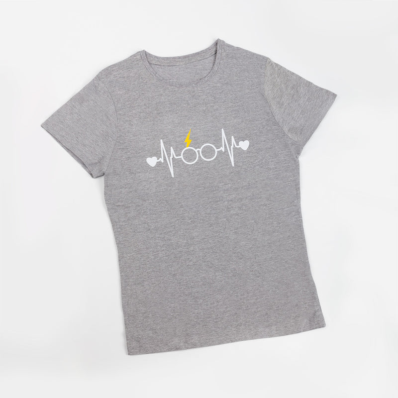 Camiseta gris mujer - estampada-zoom-