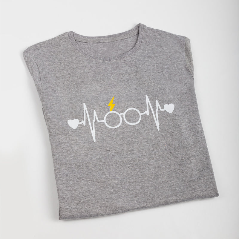 Camiseta gris mujer - estampada-zoom-