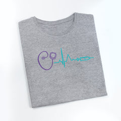 camiseta ekg enfermera