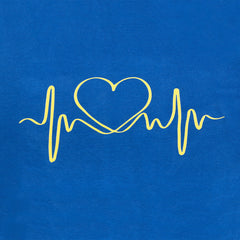camiseta azul estampada