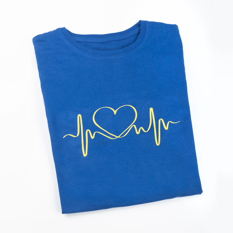 Camiseta Estampada Azul Royal para Mujer-zoom-