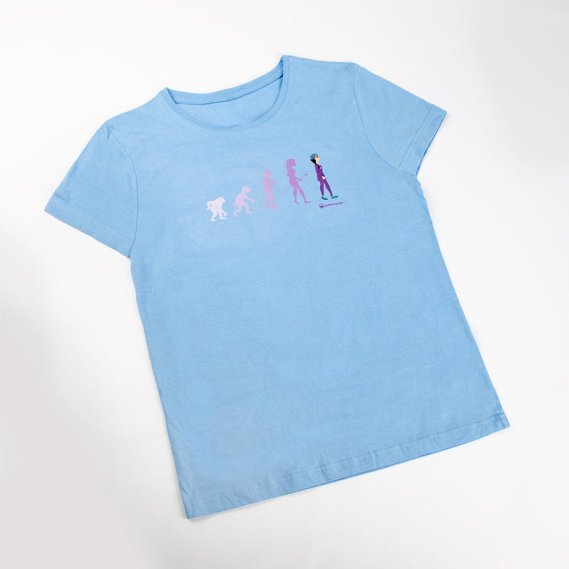 Camiseta celeste mujer - estampada-zoom-