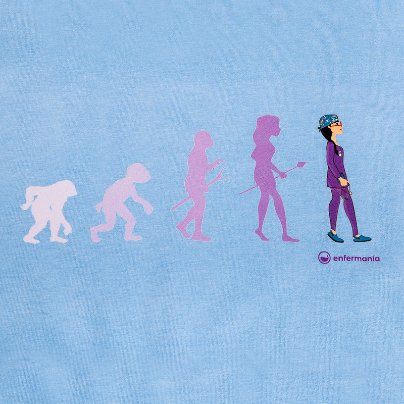Camiseta celeste mujer - estampada-zoom-