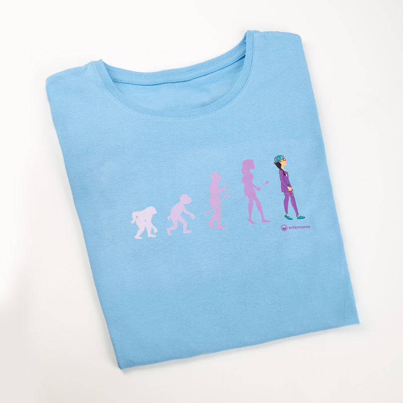Camiseta celeste mujer - estampada-zoom-