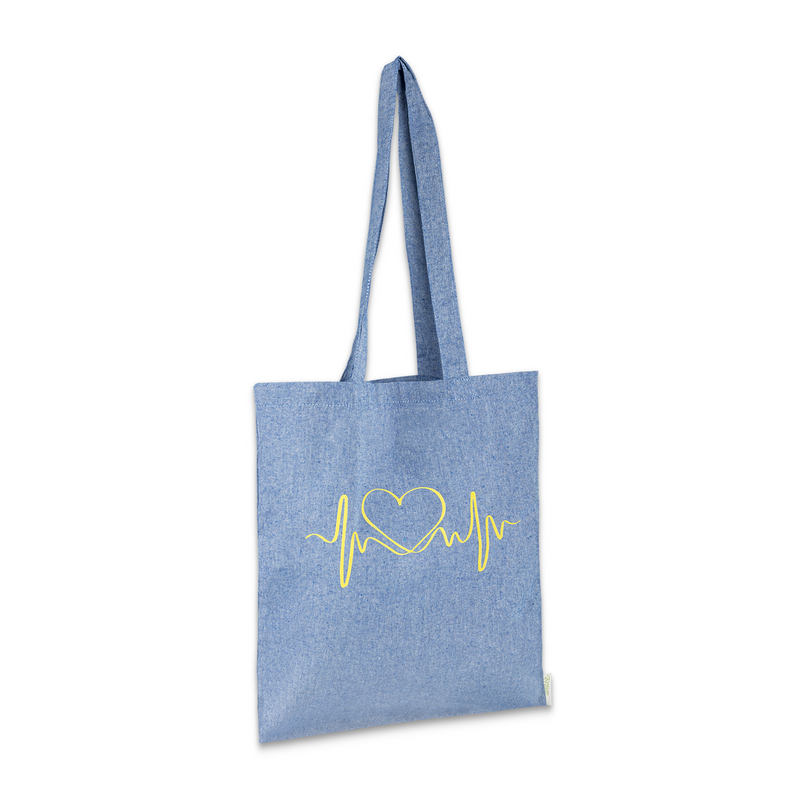 Bolsa Tote azul bitono - estampado-zoom-