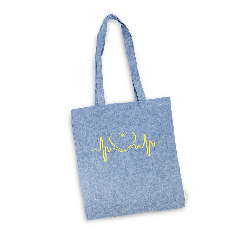 Bolsa Tote azul bitono - estampado-zoom-