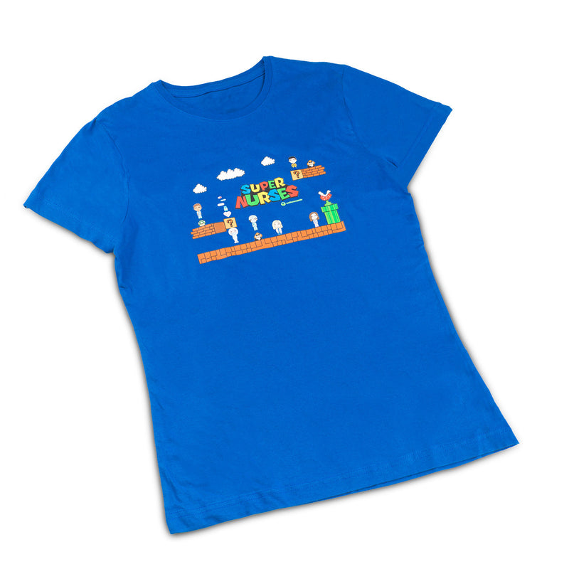 Camiseta Estampada Azul Royal para Mujer-zoom-