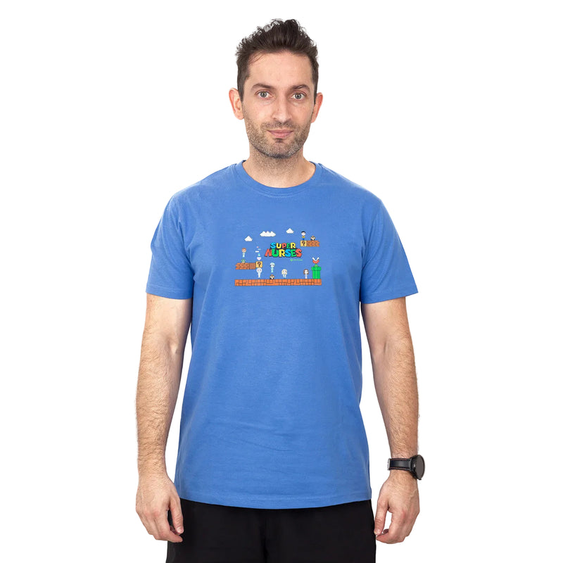 Camiseta Estampada Azul Clásico para Hombre-zoom-