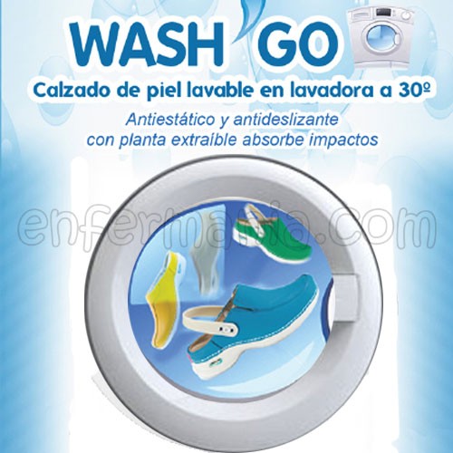 Leather printed sanitary clog - Care Collection-zoom-