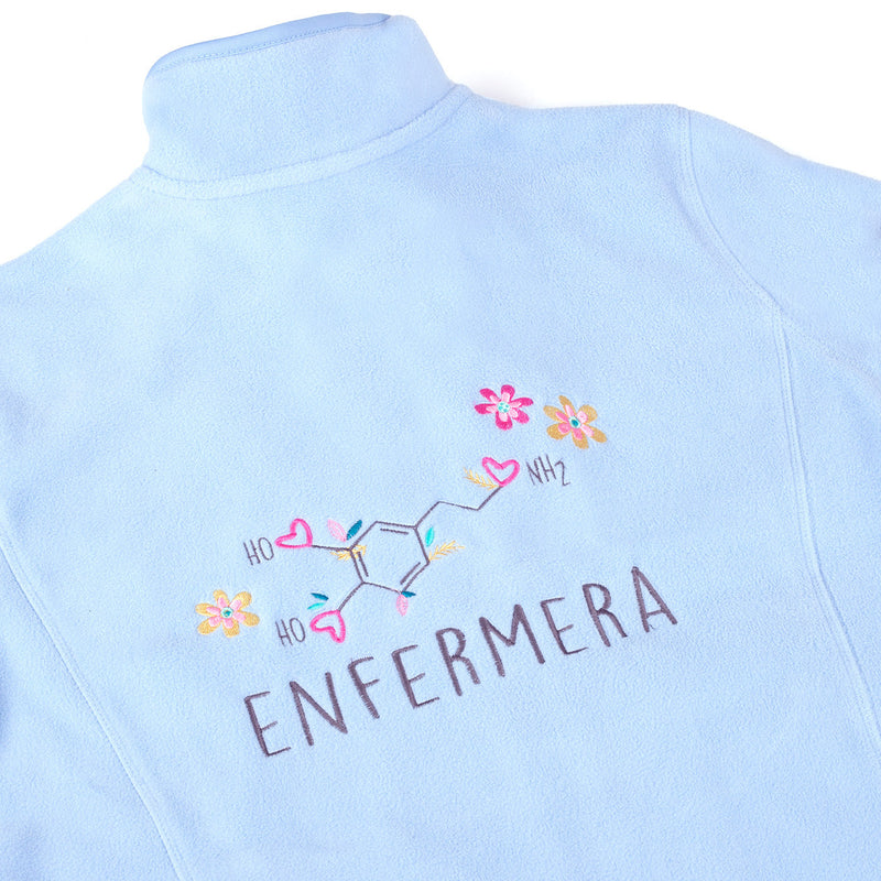 Forro Polar Sanitario Mujer Bordado Personalizado - Sweet Azul-zoom-