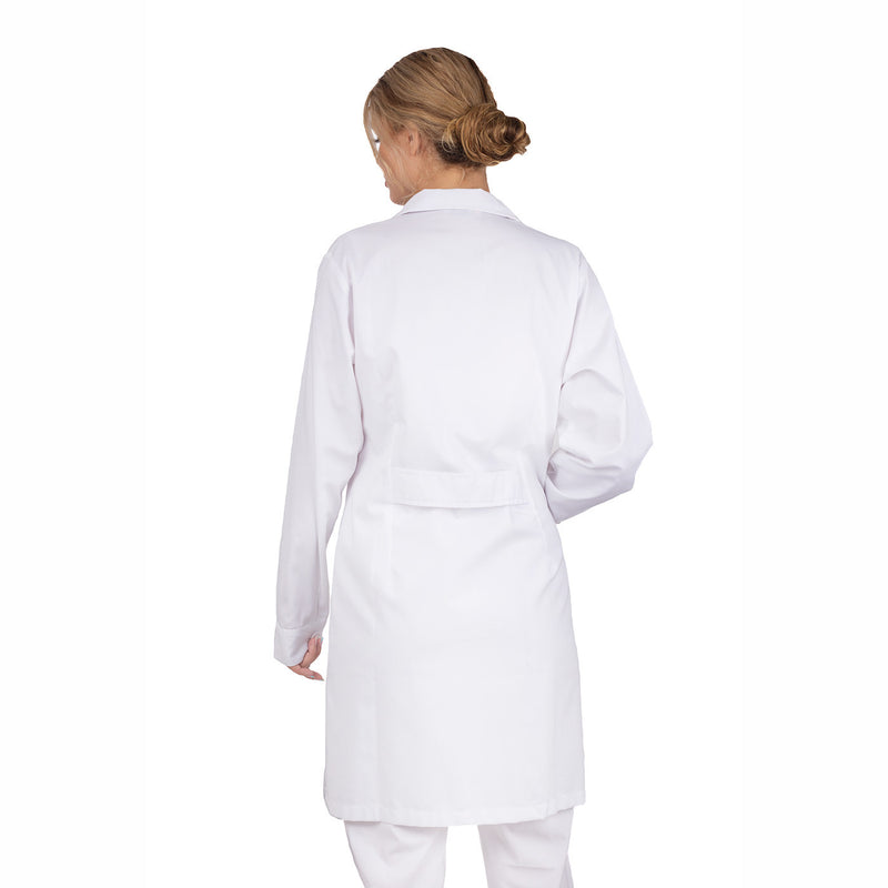 Bata blanca mujer sarga-zoom-