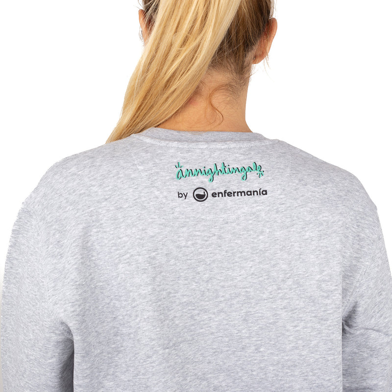 Sudadera estampado enfermeril - Gris-zoom-