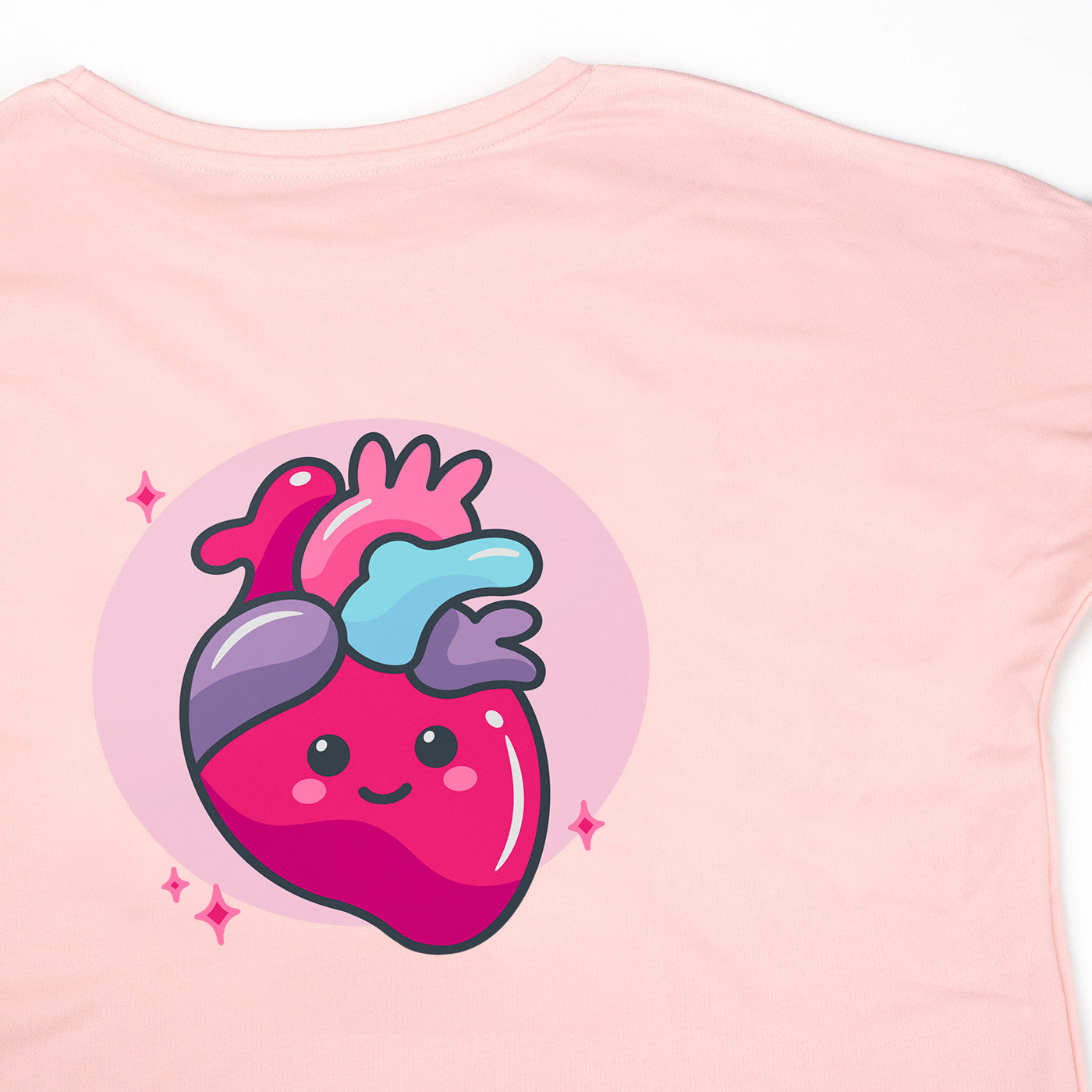 suéter rosa corazón