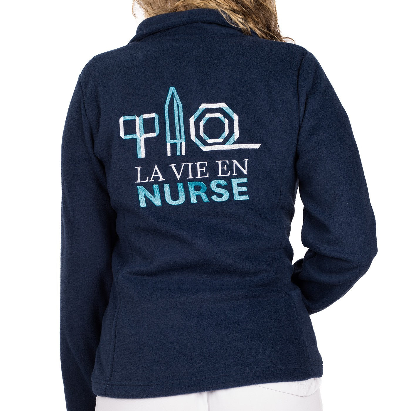 Forro Polar Sanitario Mujer Personalizado – Azul Marino-13