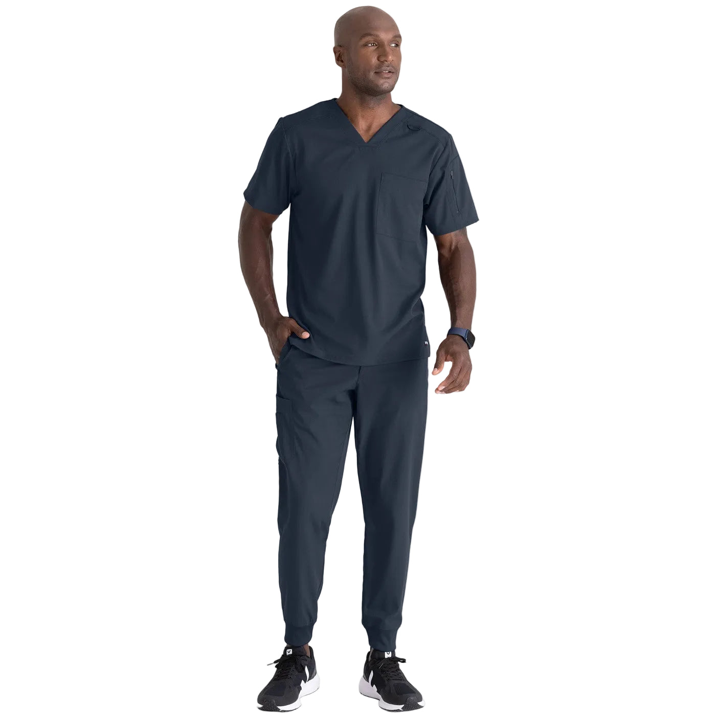 Blusón sanitario gris antracita para hombre – Grey’s Anatomy, 2 bolsillos