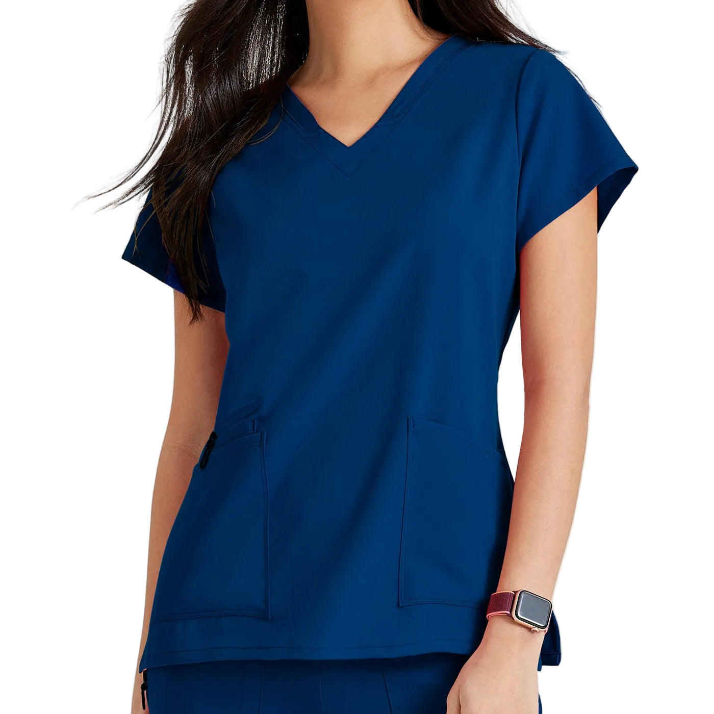 Grey's Anatomy Women's Scrub Top | Luxe360 fabric with V-neck and 4 pockets -zoom-3