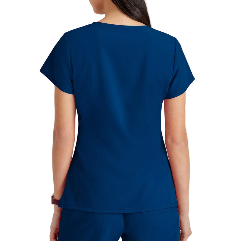 Grey's Anatomy Women's Scrub Top | Luxe360 fabric with V-neck and 4 pockets -zoom-