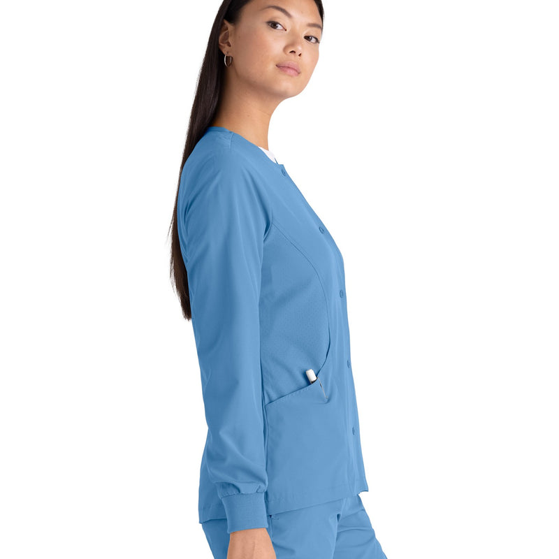 Women's medical jacket - Grey's Anatomy style with buttons and 4 pockets -zoom-