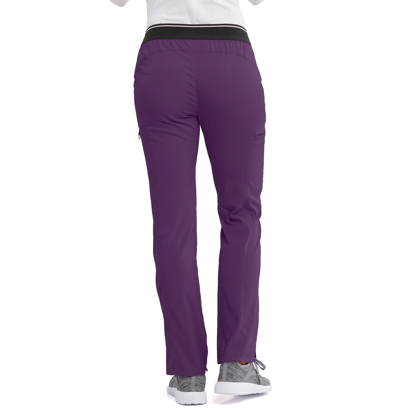 Pantalón liso mujer cintura elástica berenjena Grey's Anatomy