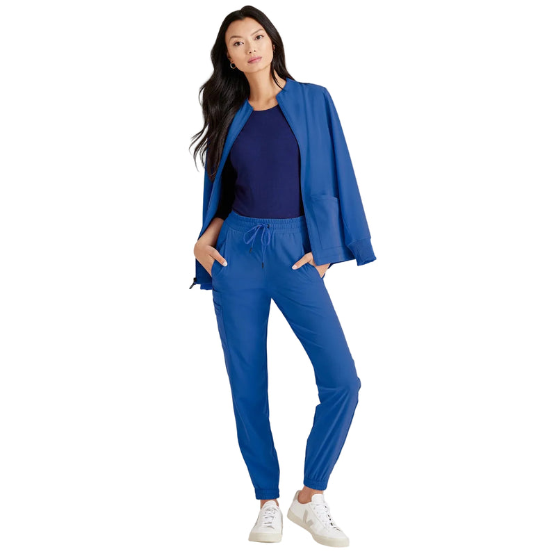 Women's plain 6-pocket trousers - royal blue Grey's Anatomy -zoom-
