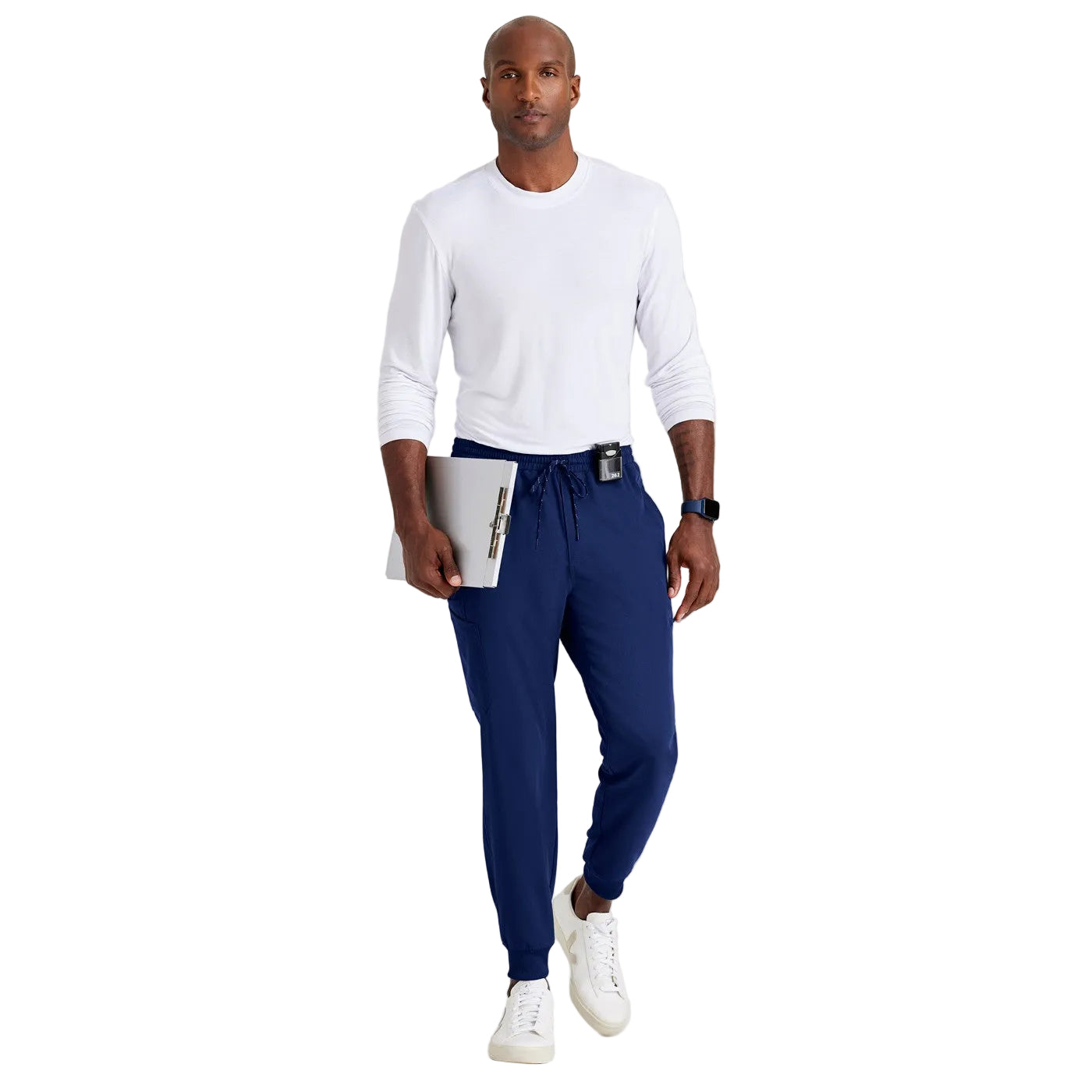Pantalón liso hombre 6 bolsillos - azul índigo Grey's Anatomy-zoom-3