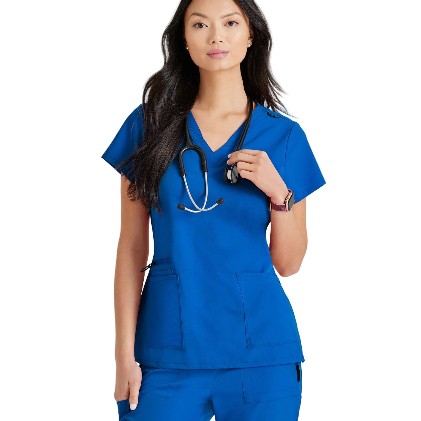 Blusón cuello de pico color azul royal Grey's Anatomy