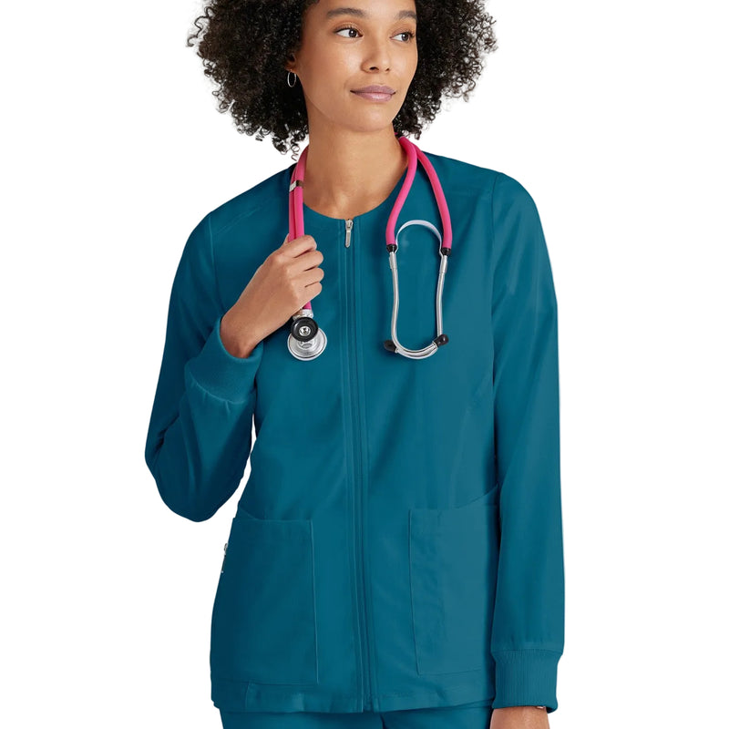 Chaqueta cremallera mujer 5 bolsillos azul petróleo Grey's Anatomy-zoom-