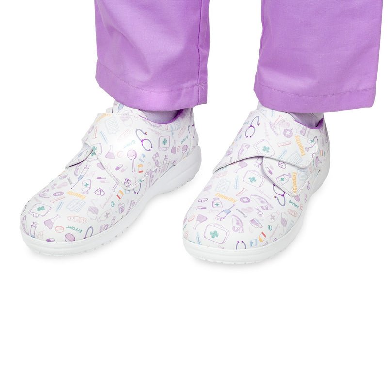 Vegan leather shoe with velcro closure - Care Collection-zoom-