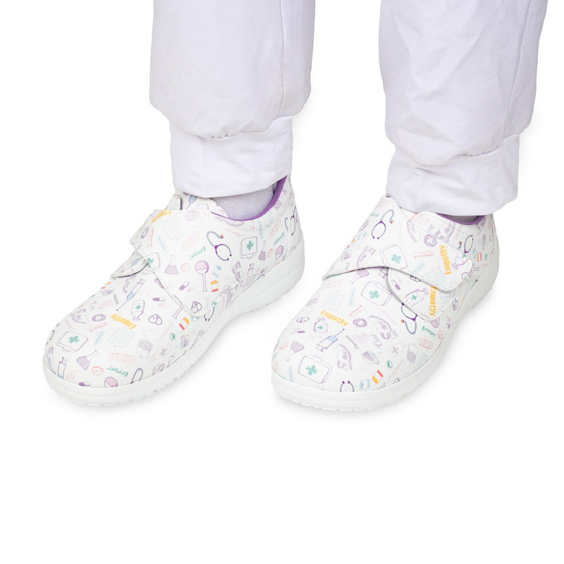 Vegan leather shoe with velcro closure - Care Collection-zoom-