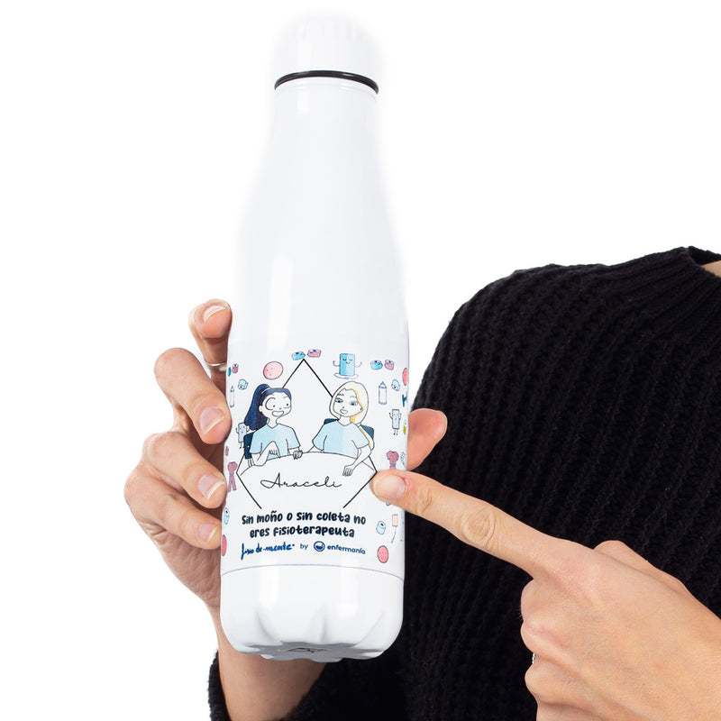 Botella personalizable estampada  - Eres fisioterapeuta-zoom-