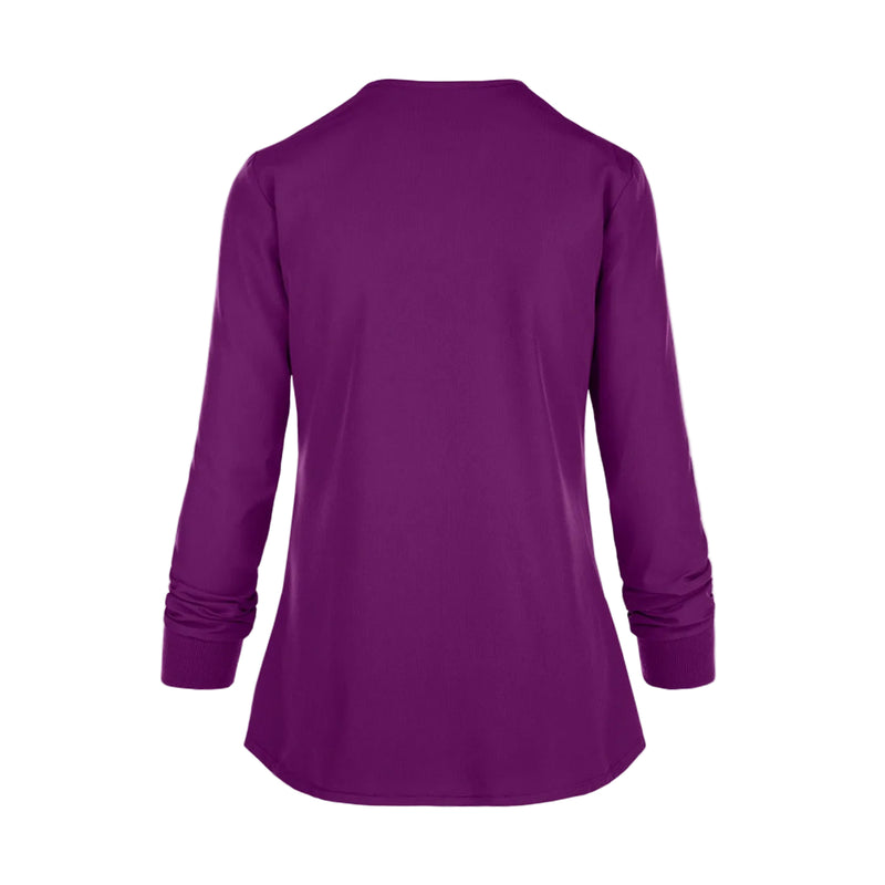 Chaqueta sanitaria mujer color berenjena - estilo Grey’s Anatomy-zoom-