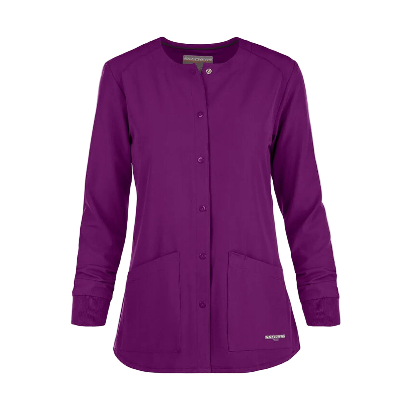 Chaqueta sanitaria mujer color berenjena - estilo Grey’s Anatomy-2