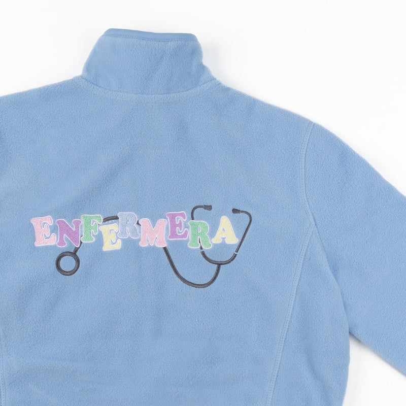 Forro Polar Sanitario Mujer Bordado Personalizado - Sweet Azul-zoom-