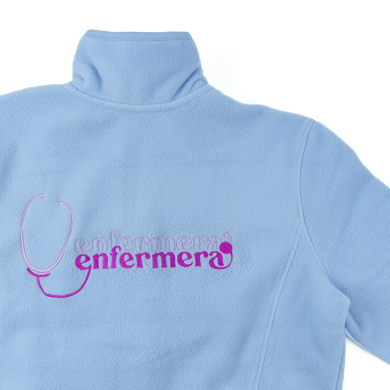 Forro Polar Sanitario Mujer Bordado Personalizado - Sweet Azul-zoom-
