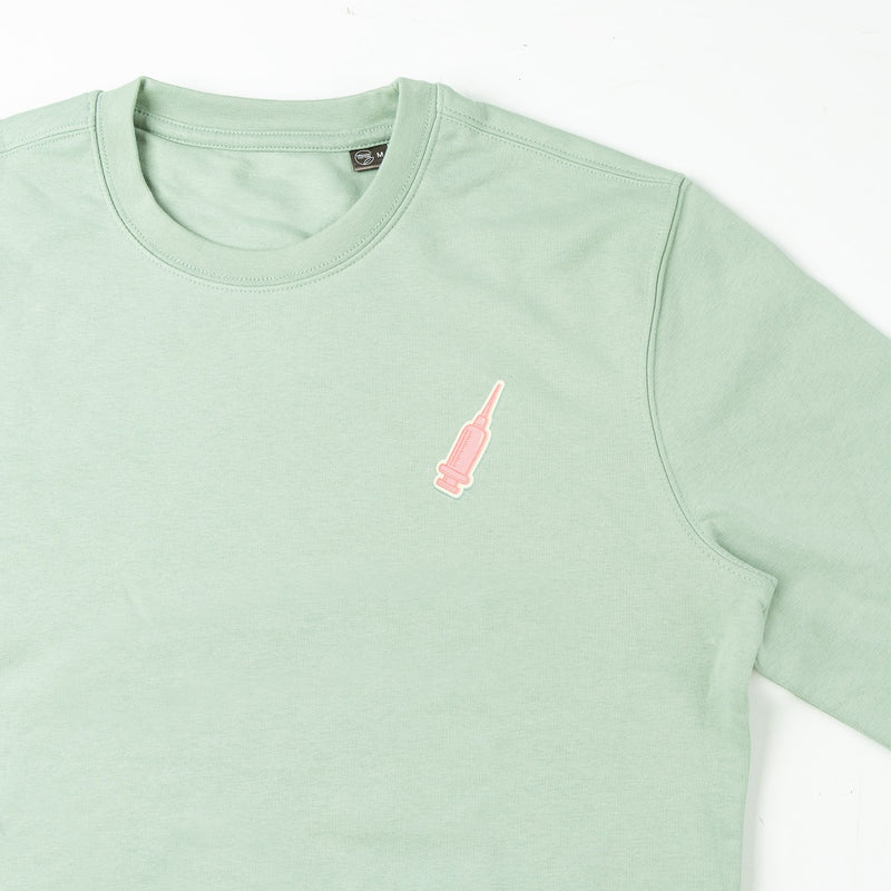 Sudadera verde estampado sanitario-zoom-