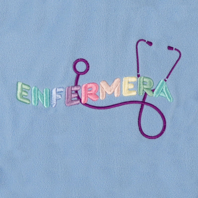 Forro Polar Sanitario Mujer Bordado Personalizado - Sweet Azul-zoom-