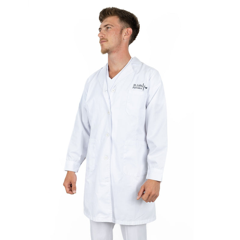 Bata blanca unisex sarga-zoom-