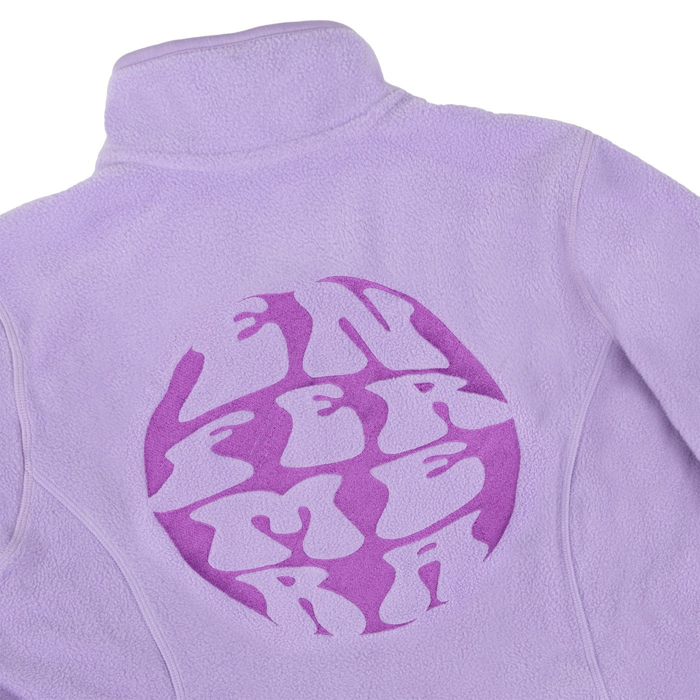 chaqueta polar lavanda estampada