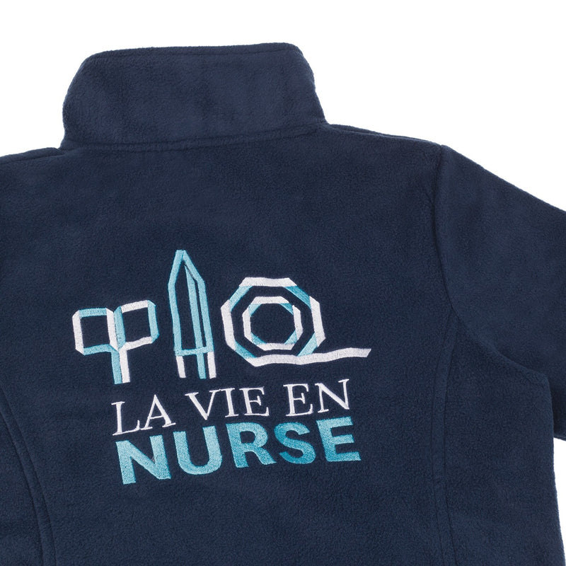 Chaqueta Polar Azul Marino hombre bordado - SalusPlay-zoom-