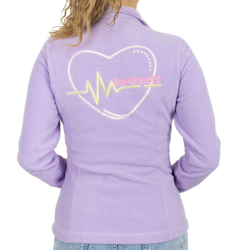 Forro Polar Sanitario Mujer Personalizado – Lavanda con bordado-zoom-