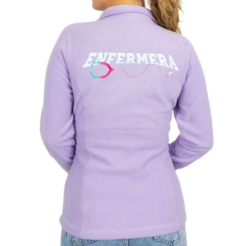Forro Polar Sanitario Mujer Personalizado – Lavanda con bordado-zoom-