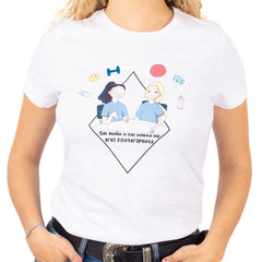 Camiseta blanca mujer fisio
